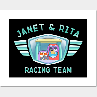 Bluey Grannies, Janet & Rita Racing Team Posters and Art